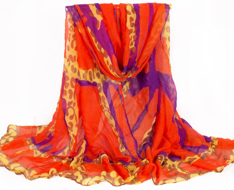 Wholesale leopard print viscose scarf
