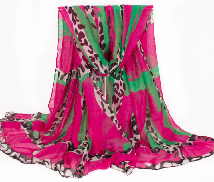 Wholesale leopard print viscose scarf
