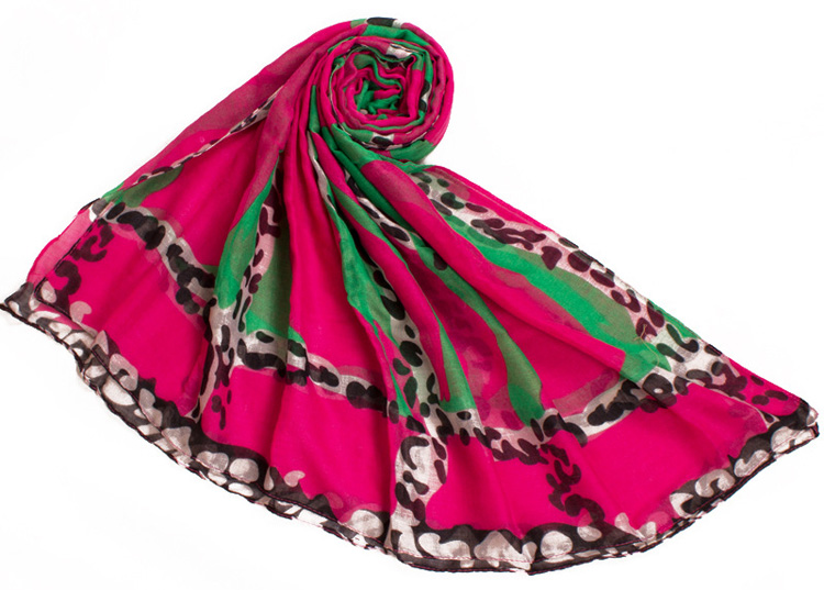 Wholesale leopard print viscose scarf