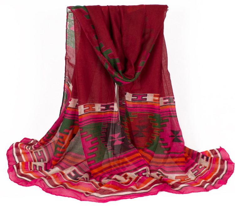 Wholesale ethnic style viscose scarf