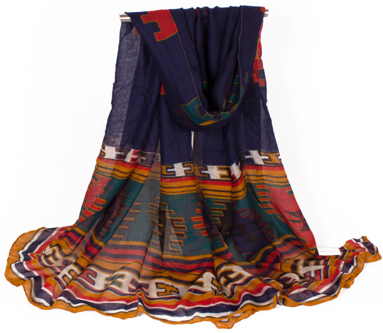 Wholesale ethnic style viscose scarf