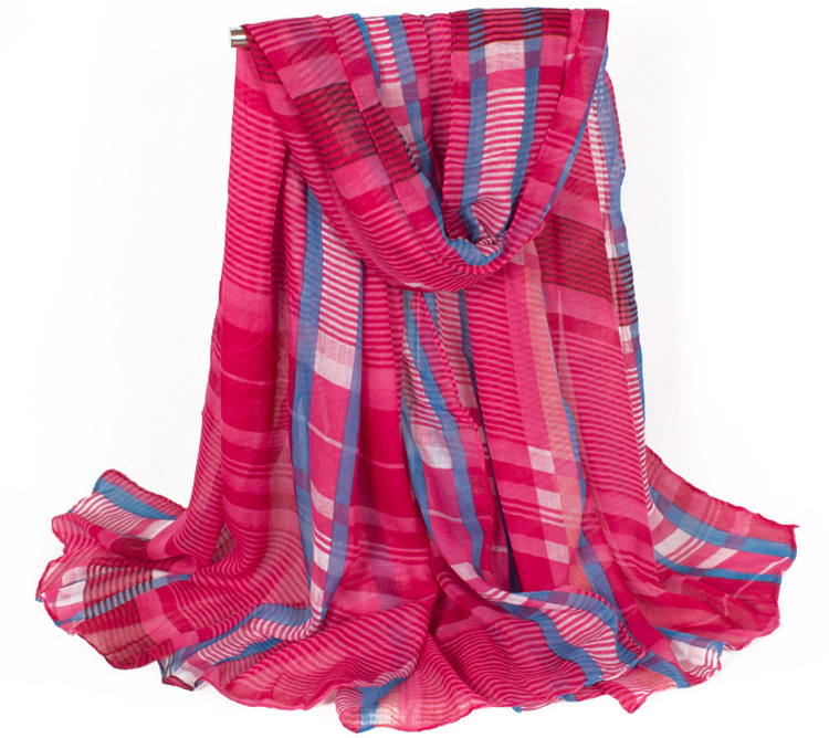 Plaid scarves for women