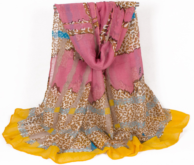 Wholesale women leopard viscose scarf