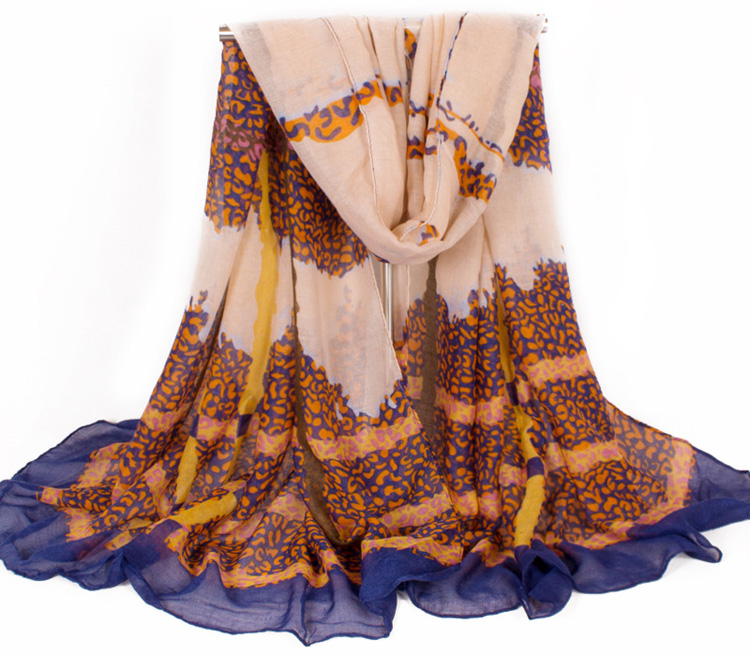 Wholesale women leopard viscose scarf