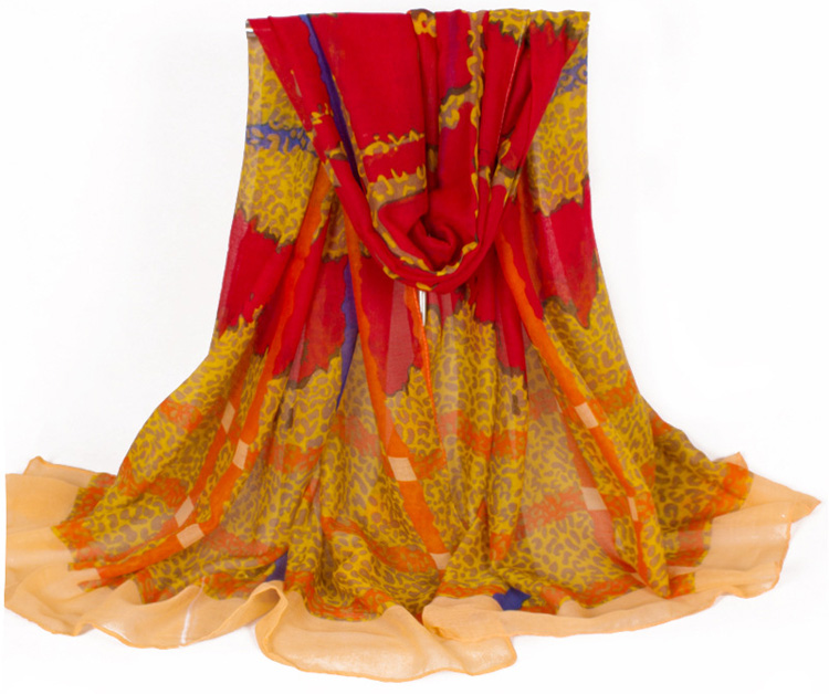 Wholesale women leopard viscose scarf