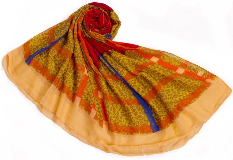 Wholesale women leopard viscose scarf
