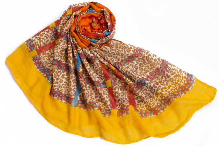 Wholesale women leopard viscose scarf