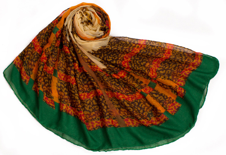 Wholesale women leopard viscose scarf