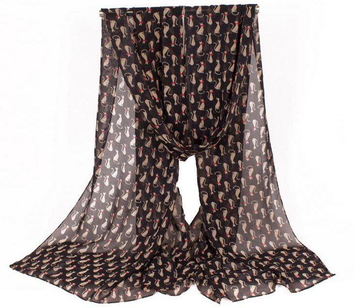 Wholesale cartoon chiffon scarf