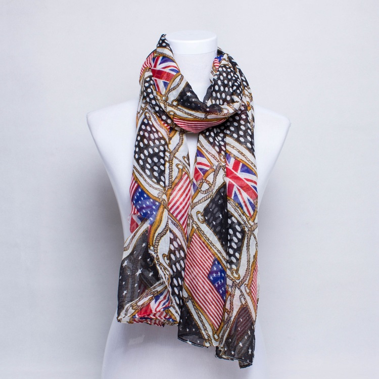 Wholesale british flag fashion scarf