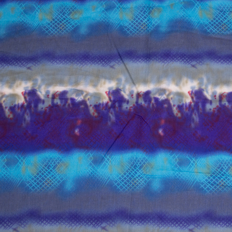 Serpentine pattern cotton long scarf