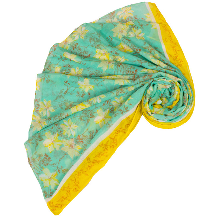 Women flower viscose scarf wholesale