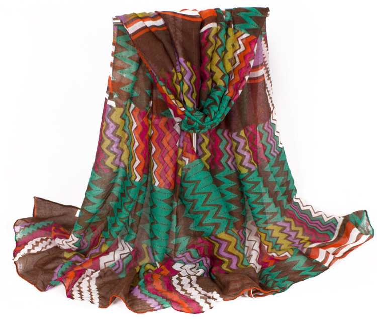Wholesale women wavy stripes scarf