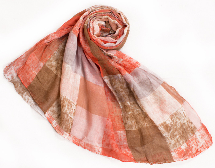 Wholesale viscose plaid printing scarf
