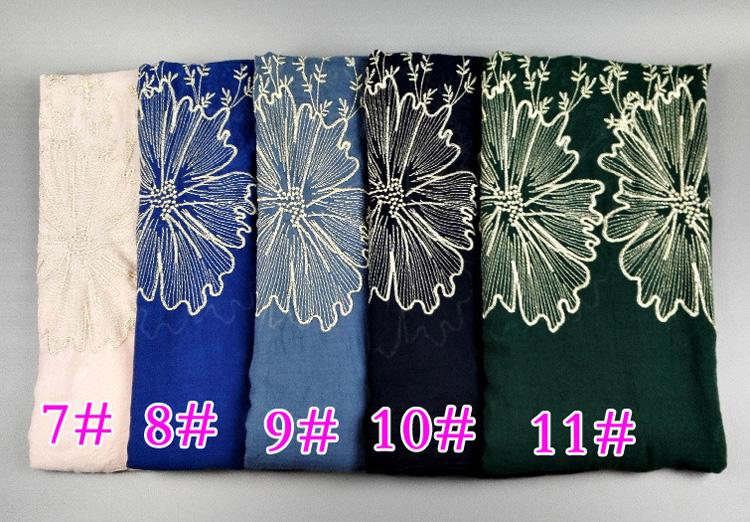 Wholesale embroidered scarf cotton