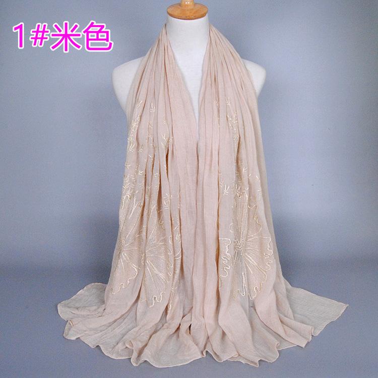 Wholesale embroidered scarf cotton