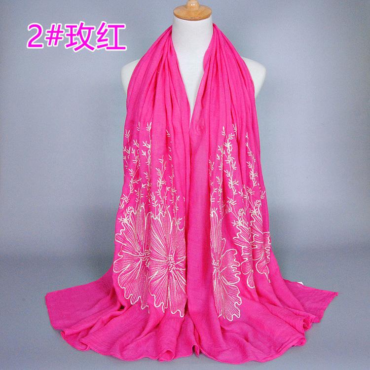 Wholesale embroidered scarf cotton