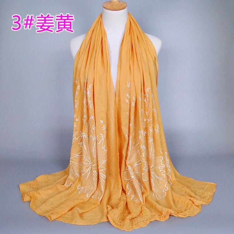 Wholesale embroidered scarf cotton