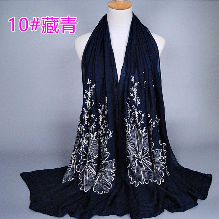 Wholesale embroidered scarf cotton