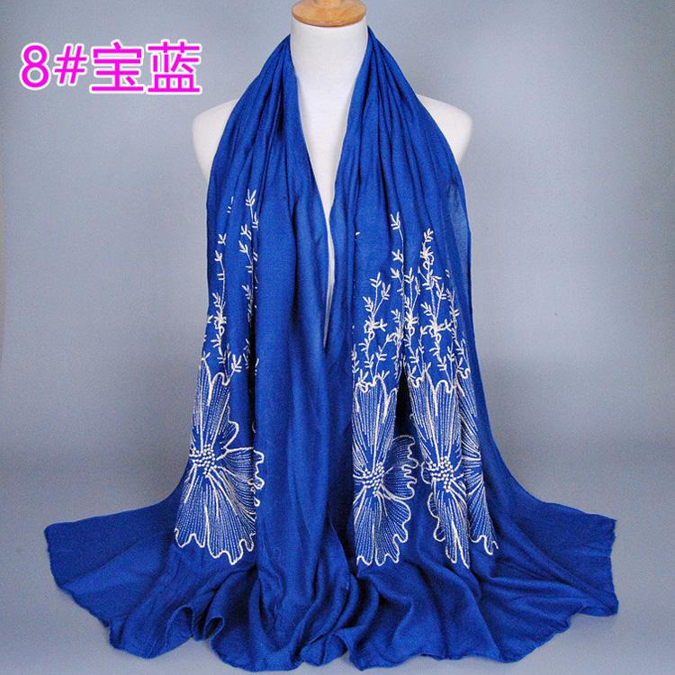 Wholesale embroidered scarf cotton