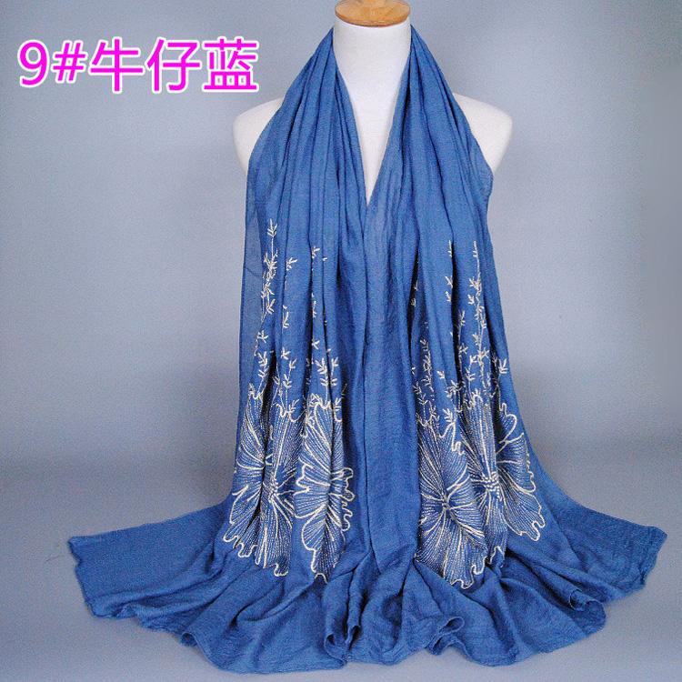 Wholesale embroidered scarf cotton