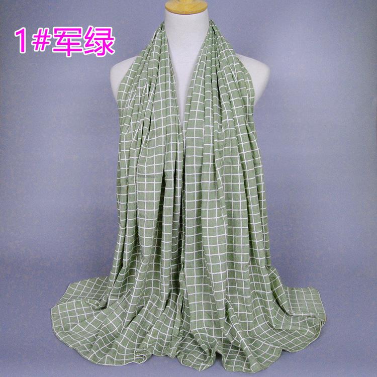 Pure cotton plaid scarf