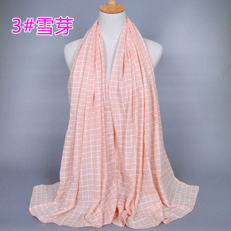 Pure cotton plaid scarf