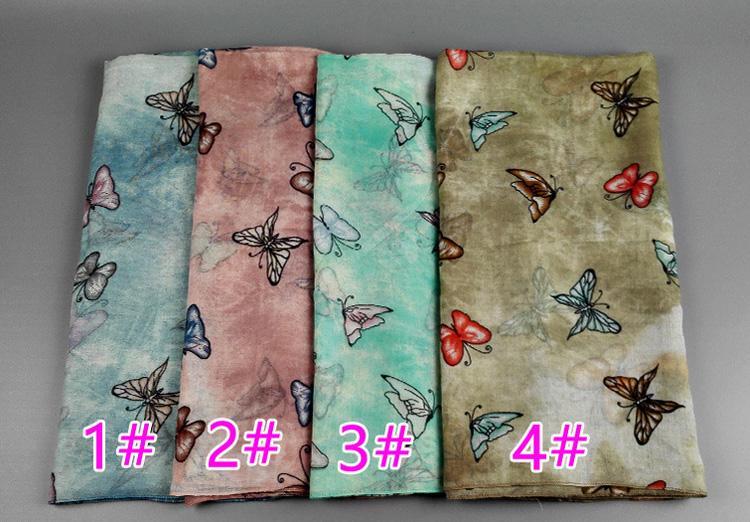 Wholesale cotton scarf butterfly