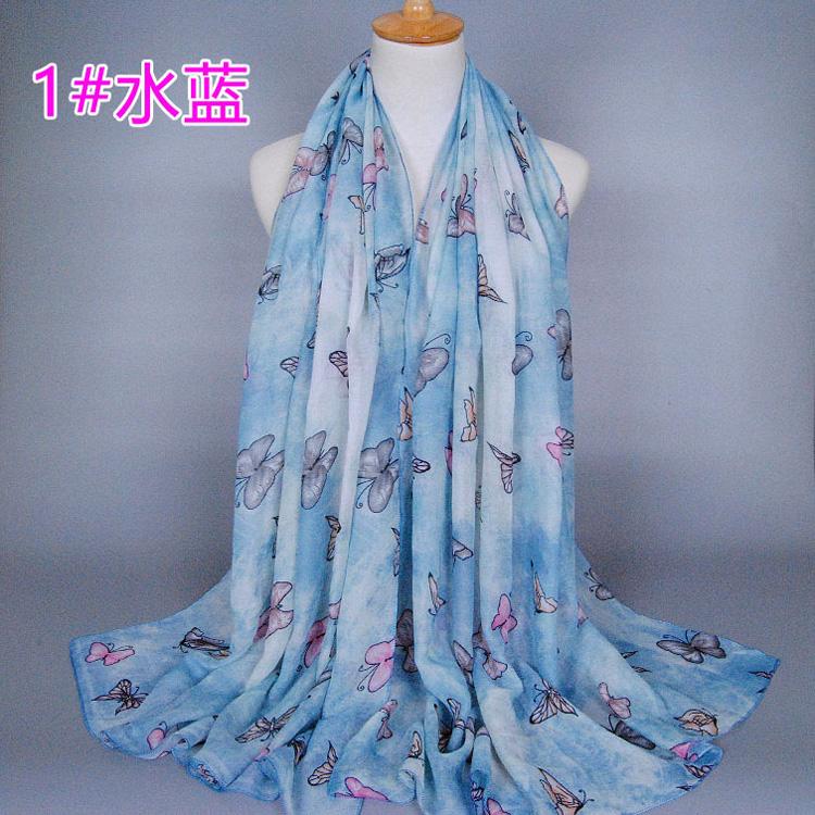 Wholesale cotton scarf butterfly