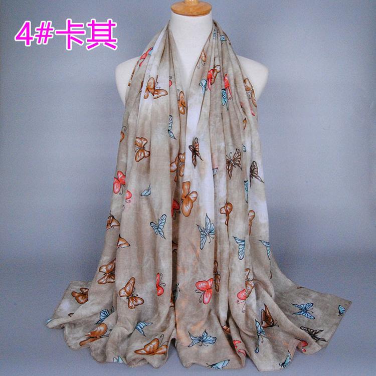 Wholesale cotton scarf butterfly