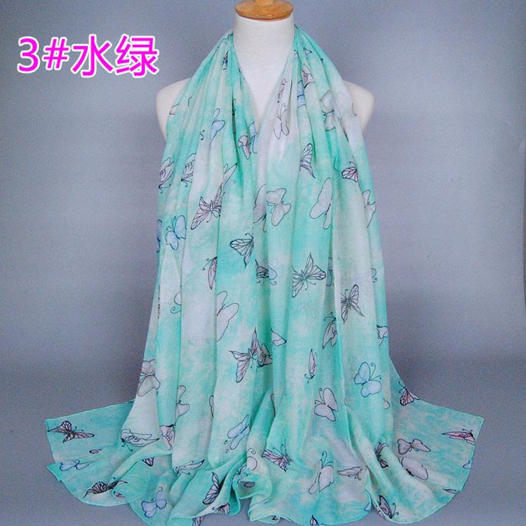 Wholesale cotton scarf butterfly