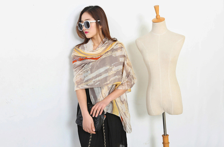 Cotton and silk shawl