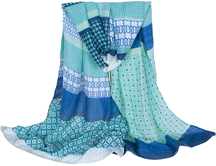Printed cotton twill scarves