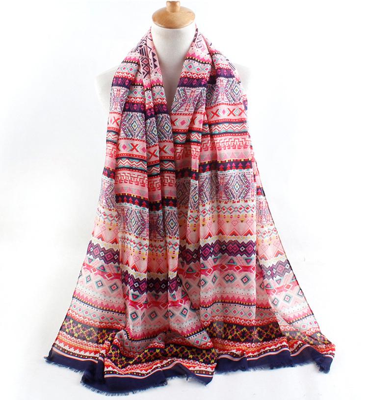 National wind silk scarf