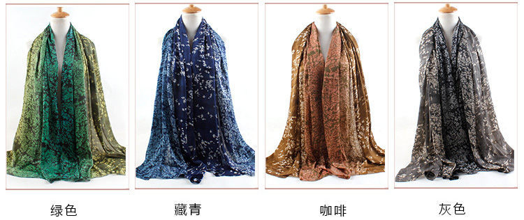Print on silk scarf