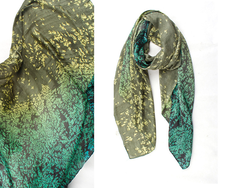 Print on silk scarf