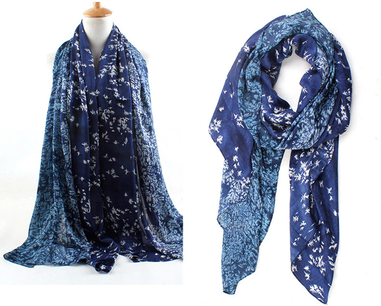 Print on silk scarf