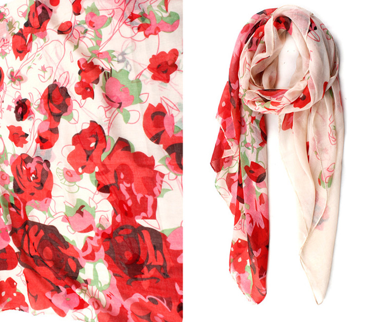 Wholesale rose silk scarf