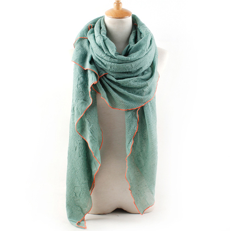 Cotton knit scarves