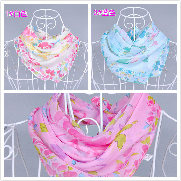 Small square chiffon scarves