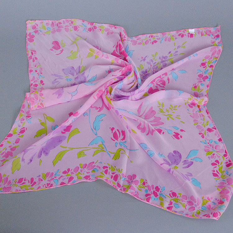 Small square chiffon scarves