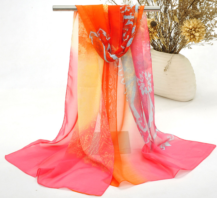 Silk chiffon scarf for sale