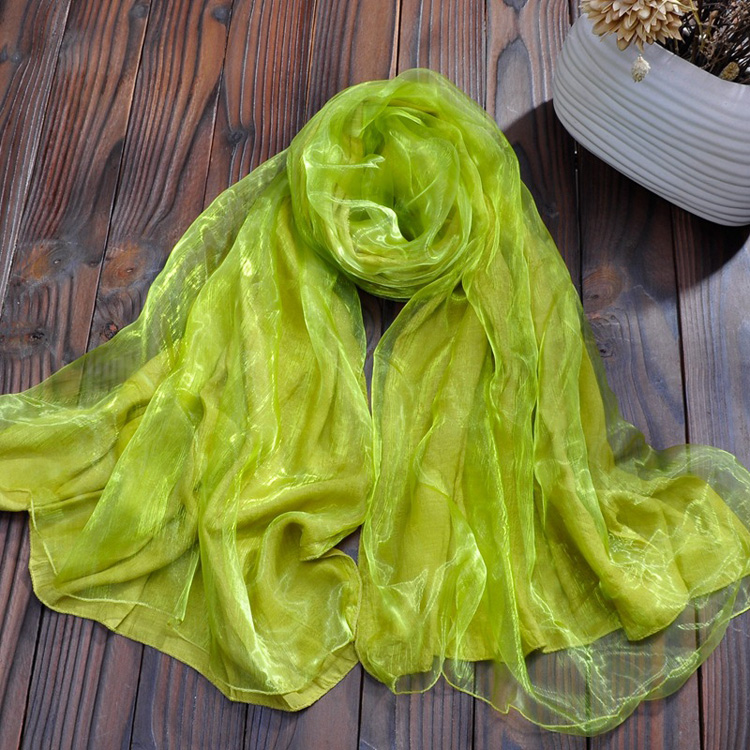 Rectangular silk scarf