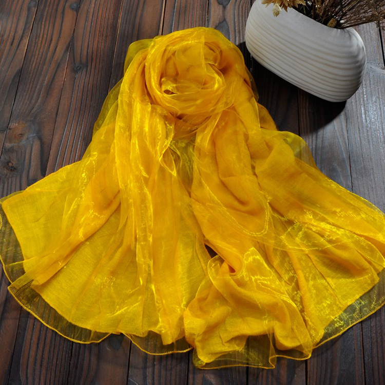 Rectangular silk scarf