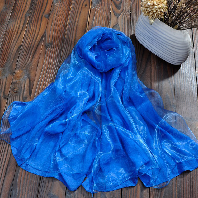 Rectangular silk scarf