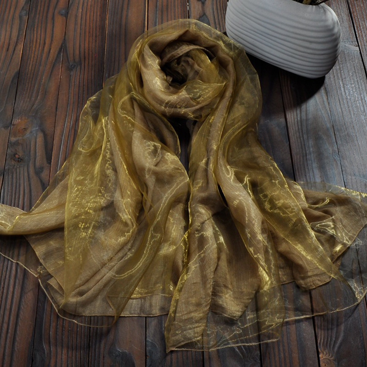 Rectangular silk scarf