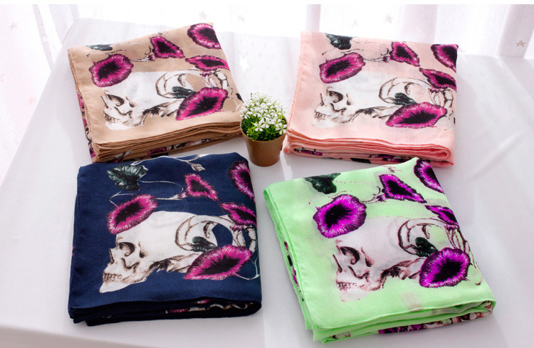 Wholesale cotton skull scarf