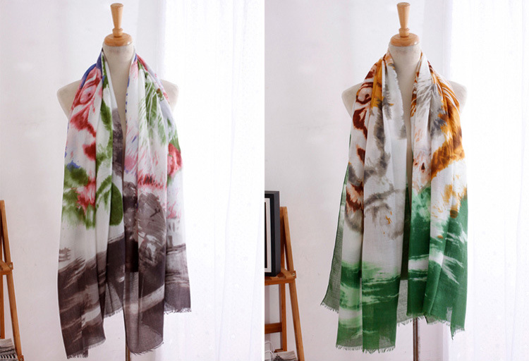 Tiger silk scarf