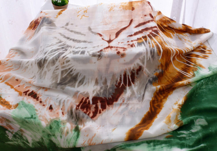 Tiger silk scarf