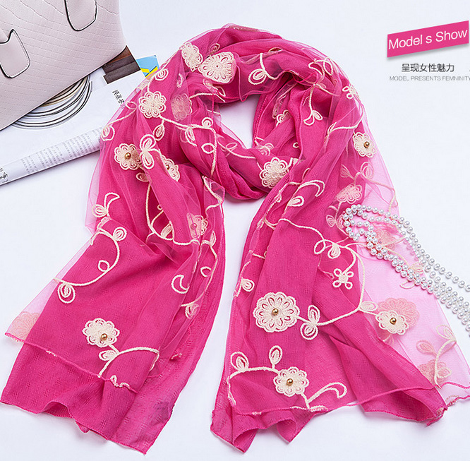 Womens silk chiffon scarf